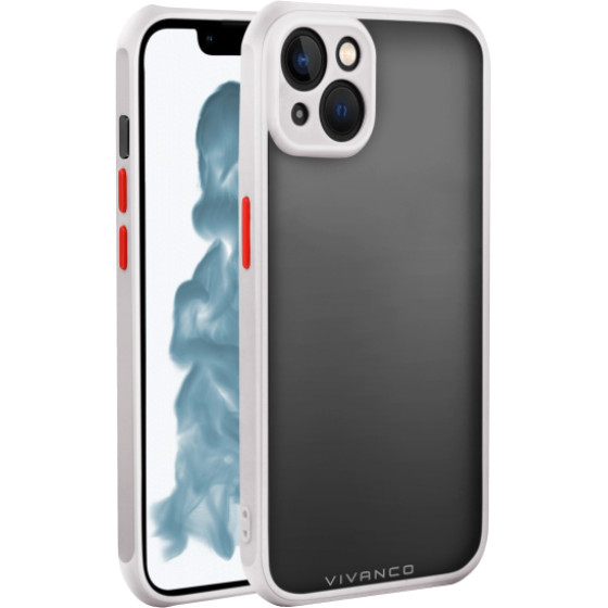 Vivanco Frosted Cover Iphone 14 Semi transparent/Grey Backcover - (63453)
