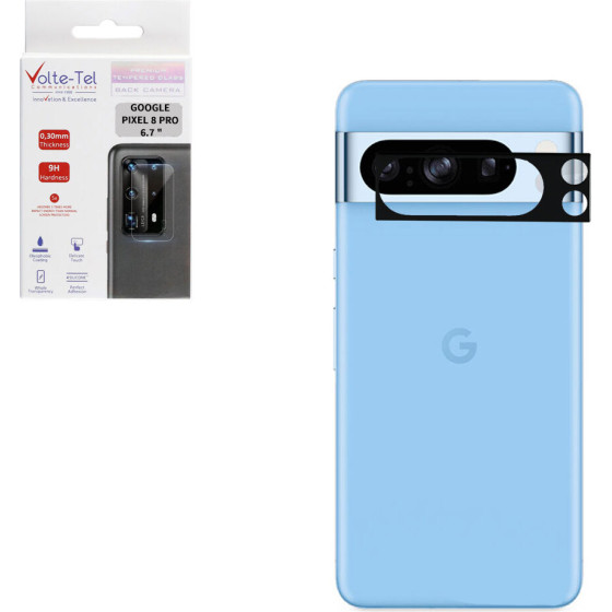 Volte-Tel Tempered Glass Google Pixel 8 Pro 6.7'' 9H 0.25mm 3D Curved For Camera BLACK - (5205308356117)