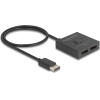 DeLock Displayport Switch 2 �� 1, bidirectional, 8K/30Hz, ����� - (18906)