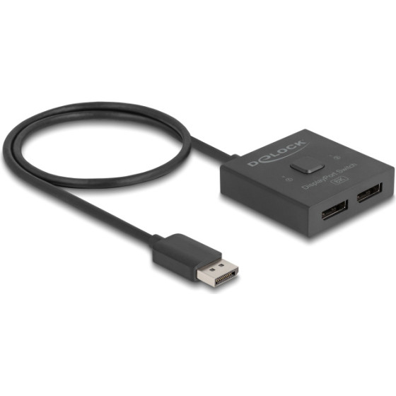 DeLock Displayport Switch 2 �� 1, bidirectional, 8K/30Hz, ����� - (18906)
