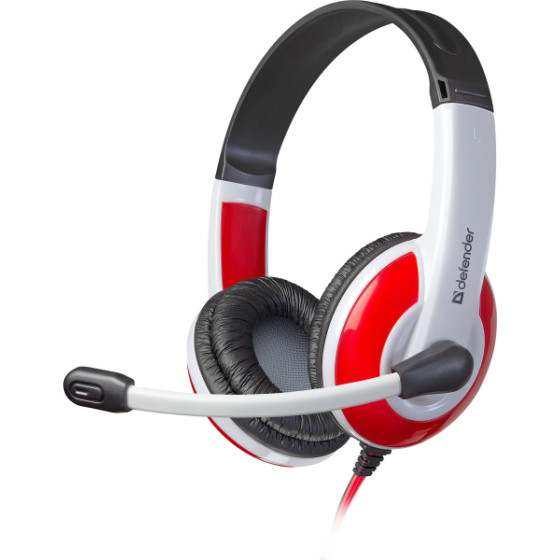 Defender G-120 Warhead Wired Headphones 2m Red White - (64098)