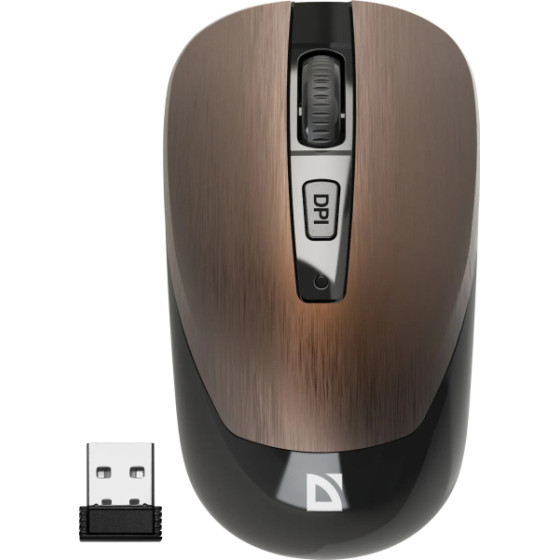 Defender MM-997 Wave Wireless Optical Mouse 1600dPi Bronze - (52992)