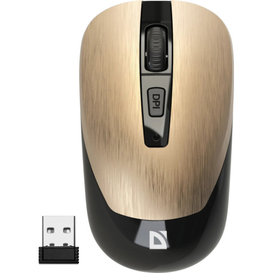 Defender MM-997 Wave Wireless Optical Mouse 1600dPi Gold - (52994)