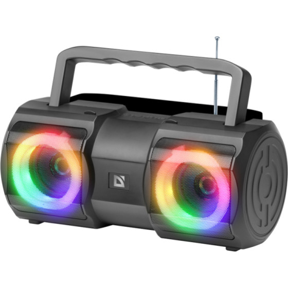 Defender Portable Bluetooth Speaker Beatbox 20 Black BT/FM/USB/TF/AUX/Light - (65420)