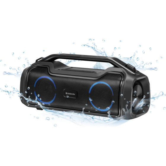 Defender Portable Bluetooth Speaker Beatbox 50 Black BT/FM/USB/TF/AUX/Light - (65950)