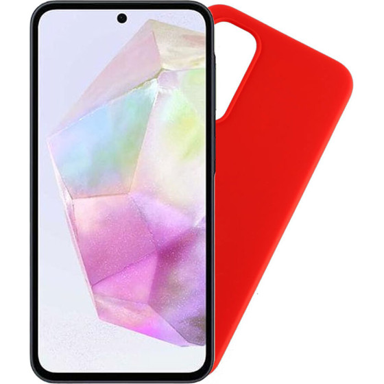 Volte-Tel ���� Samsung A35 5G A356 6.6'' Silicon Tpu Camera Guard RED