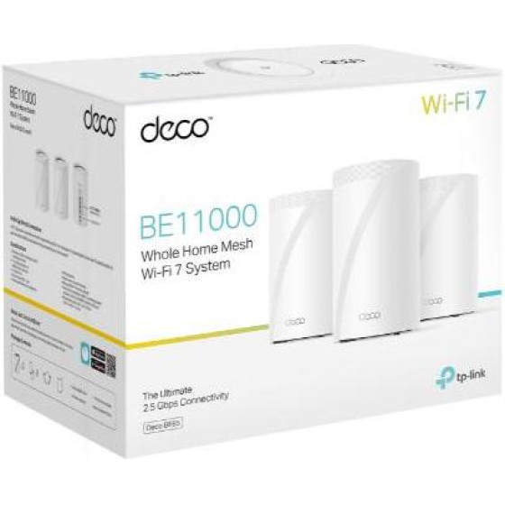 TP-Link BE11000 Whole Home Mesh Wi-Fi 7 System - (Deco BE65(3-PACK))