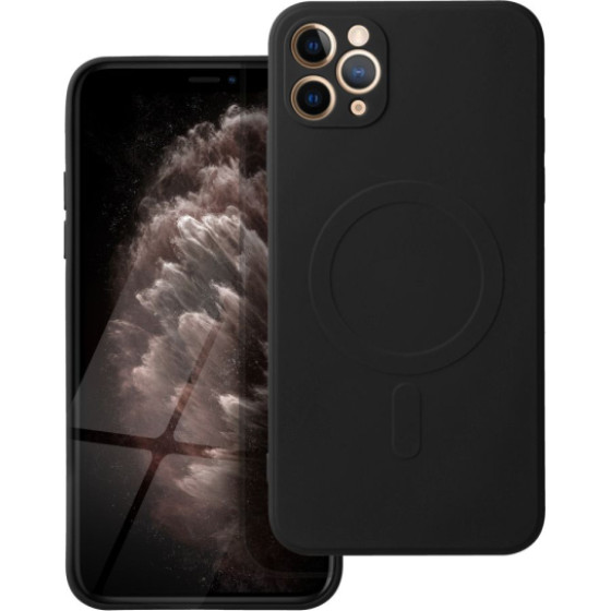 Is Tpu Silicone Mag Iphone 11 Pro Max Black Backcover - (SILMAGIP11PMB)