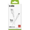 SBS Data Cable Usb 2.0 To Type C 1m White - (CABLEMICROC10W)
