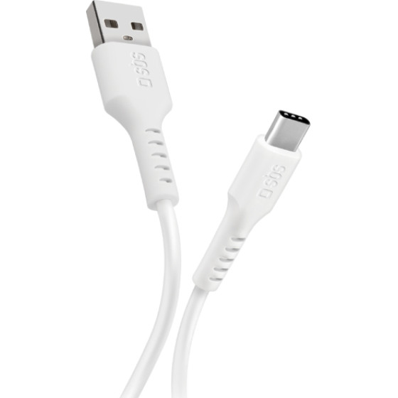 SBS Data Cable Usb 2.0 To Type C 1m White - (CABLEMICROC10W)