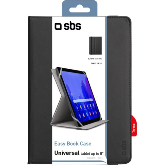 SBS Tablet Universal Book Case Up To 8' Black - (TABKUNI8K)