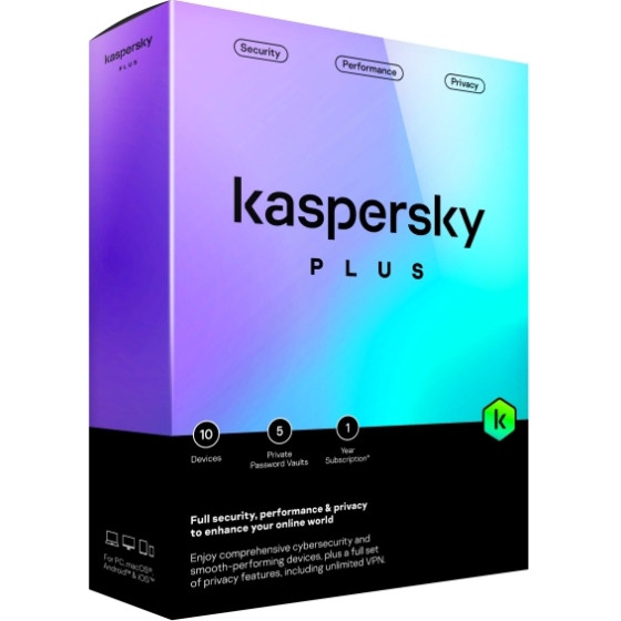 Kaspersky Plus 1-Device 1Y Dvd Box - (KL1042O5AFS-MSB-EE)
