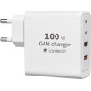 Lamtech Gan Fast Charger 2xTYPE-C & 2xQC3.0 Output 100W - (LAM113416)