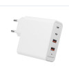 Lamtech Gan Fast Charger 2xTYPE-C & 2xQC3.0 Output 100W - (LAM113416)