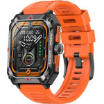 Lamtech Sport Watch BT5.1 With Health Sensor & Sport Tracking Square Tft 2.02' Display B.Orange - (LAM113492)