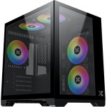 XIGMATEK Aqua M, Micro Gaming Case, Tempered Glass, 5x RGB Fans �� controller