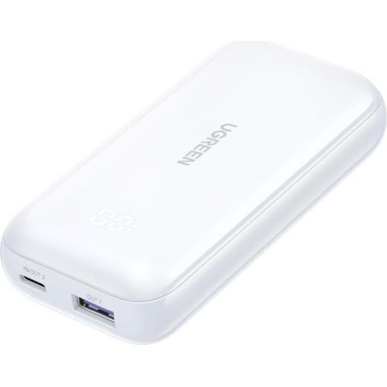 Ugreen Power Bank 10000mAh 30W PDx1 & QC3.0�1 PB502 25189 White - (PB502/25189)