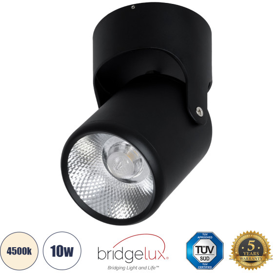 GloboStar Detronic ����������� ��������� Spot Downlight Led 10W 1300lm 24� Ac 220-240V IP20 �9cm x �16cm - ��������� - ����� - ������ ����� 4500K - Bridgelux Cob - Tuv Certified Driver - 5 ������ ������� - (60504)