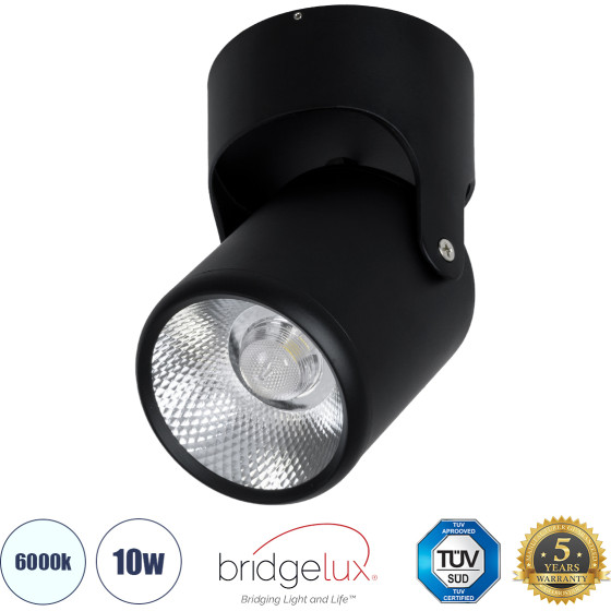 GloboStar Detronic ����������� ��������� Spot Downlight Led 10W 1350lm 24� Ac 220-240V IP20 �9cm x �16cm - ��������� - ����� - ����� ����� 6000K - Bridgelux Cob - Tuv Certified Driver - 5 ������ ������� - (60503)