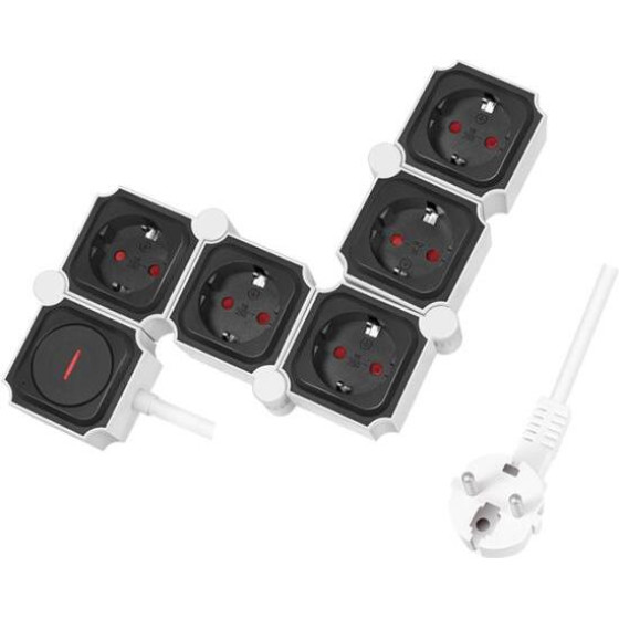 LogiLink Flexible Socket 5xSchuko 1,5m - (LPS277)