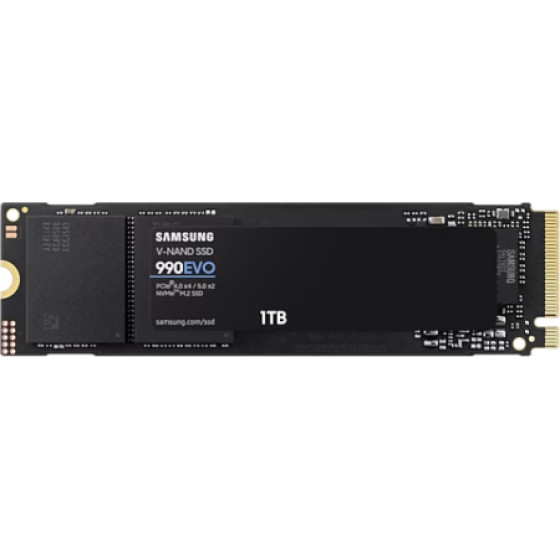Samsung Ssd M.2 Nvme PCI-E GEN4 1TB Series 990 EVO, M.2 2280, Nvme PCI-E GEN4x4, Read 5000MB/s, Write 4200MB/s, 5YW. - (MZ-V9E1T0BW)