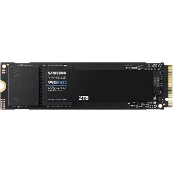 Samsung Ssd M.2 Nvme PCI-E GEN4 2TB Series 990 EVO, M.2 2280, Nvme PCI-E GEN4x4, Read 5000MB/s, Write 4200MB/s, 5YW. - (MZ-V9E2T0BW)