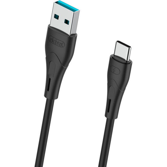 Celebrat ������� USB-C �� Usb CB-18T, 15W 3A, 480Mbps, 1m, ����� - (CB-18T-BK)