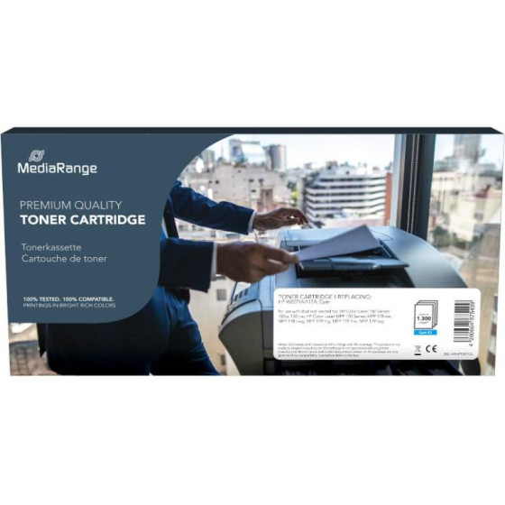 MediaRange Toner Cartridge For Printers Using HP(R) W2071A/117A Cyan - (MRHPT2071LC)