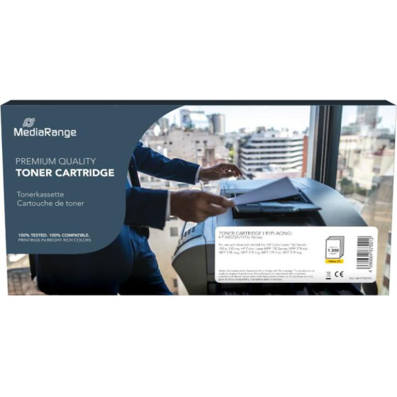 MediaRange Toner Cartridge For Printers Using HP(R) W2072A/117A Yellow - (MRHPT2072LY)