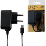 NSP Travel 2600/2650 Type C 1200mA 1.0m Black - (5205308358586)