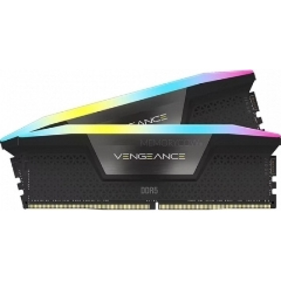 Corsair Ram Dimm XMS5 Kit 2x48GB DDR5, 6000MHz, Latency 30-36-36-76, 1.4V, Vengeance Rgb DDR5, Xmp 3.0, BLACK, LTW. - (CMH96GX5M2B6000C30)