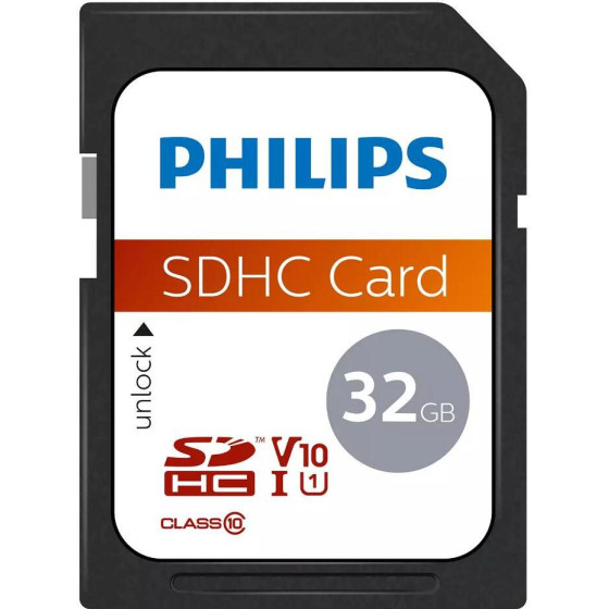 Philips Sdhc 32GB Class 10 U1 V10 UHS-I - (FM32SD45B/00)