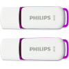 Philips Snow 2-Pack 64GB Usb 2.0 Stick ��� - (FM64FD70D/00)