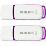Philips Snow 2-Pack 64GB Usb 2.0 Stick ��� - (FM64FD70D/00)