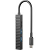 XO HUB014B Plastic Portable 4 In 1 Docking Station TYPE-C (USB3.0+2x USB2.0+TF) - (XO-HUB014B)