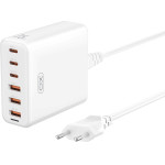 XO ��������� Desktop 75W Gan 3 ����� Usb + 3����� TYPE-C, 1.5M - (L133)