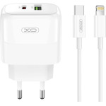 XO ��������� PD20W/QC18W, 1 ���� Usb + 1 ���� PD, �� ������� LIGHTNING, ����� - (L137)