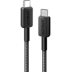 Anker 322 USB-C To USB-C Cable 480MBps, 60W, 0.9m Black - (A81F5G11)