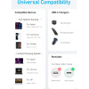 Anker 322 USB-C To USB-C Cable 480MBps, 60W, 1.8m Black - (A81F6G11)