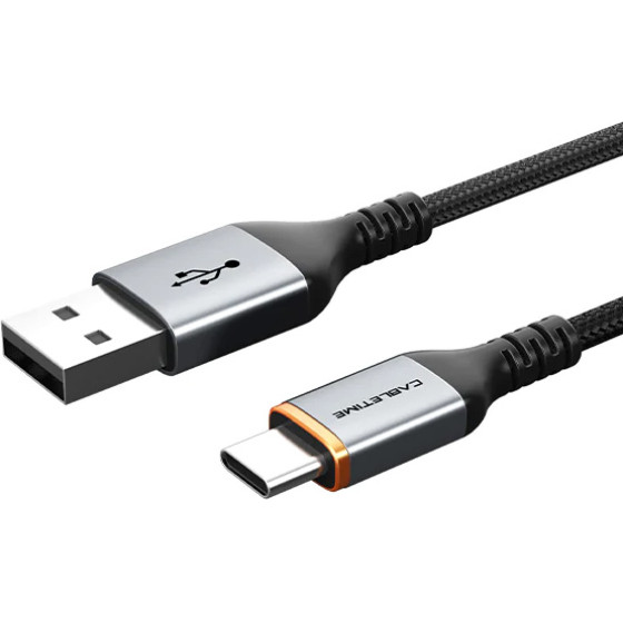 Cabletime ������� Usb �� USB-C CT-AMCM3A, 15W, 1m, ����� - (CT-AMCM3A-AG-1)