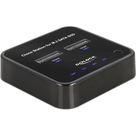 DeLock Docking Station Clone function, 2x M.2 SATA, 6Gbps, ����� - (64178)