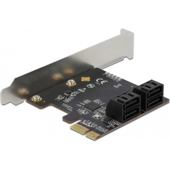 DeLock ����� ��������� Pcie �� 4x Sata 6Gb/s, Low Profile - (90010)