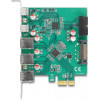 DeLock ����� ��������� Pcie x1 �� 3x USB/2x USB-C/19-Pin 5GBps - (90109)