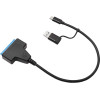 Powertech ������� �������� HDD/Ssd USB/USB-C �� SATA, 6GBps - (CAB-UC076)