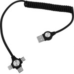 Powertech ������� Usb �� 3 In 1 12W, ������, ��� 1m, ����� - (CAB-U114)