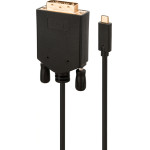 Powertech ������� USB-C �� Dvi 1080p/60Hz, 2m, ����� - (CAB-UC050)