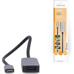 Nedis ����������� USB 3.2 Gen 1x1 Type-C ���. �� HDMI ���., 0.20m, �� ����� ����� CCGB64660BK02