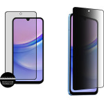 Idol 1991 Tempered Glass Samsung A15 4G A155/A15 5G A156 6.4'' 9H 0.30mm Premium Privacy Antispy Semi Curved Full Glue BLACK