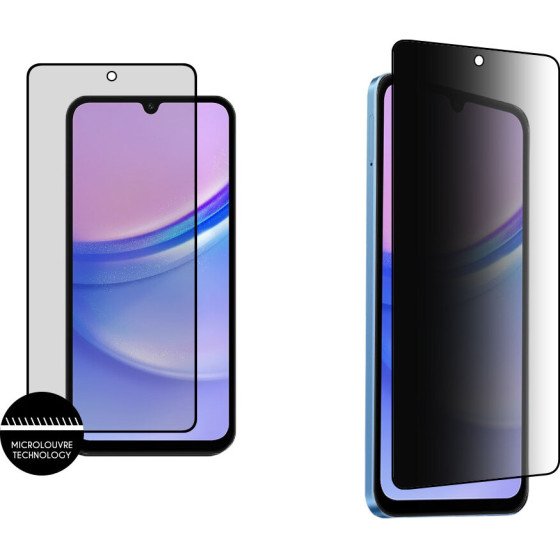 Idol 1991 Tempered Glass Samsung A15 4G A155/A15 5G A156 6.4'' 9H 0.30mm Premium Privacy Antispy Semi Curved Full Glue BLACK