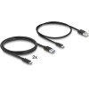 DeLock Displayport Kvm Switch �� 4x ����� Usb 5Gbps, 8K/30Hz, ���� - (18646)